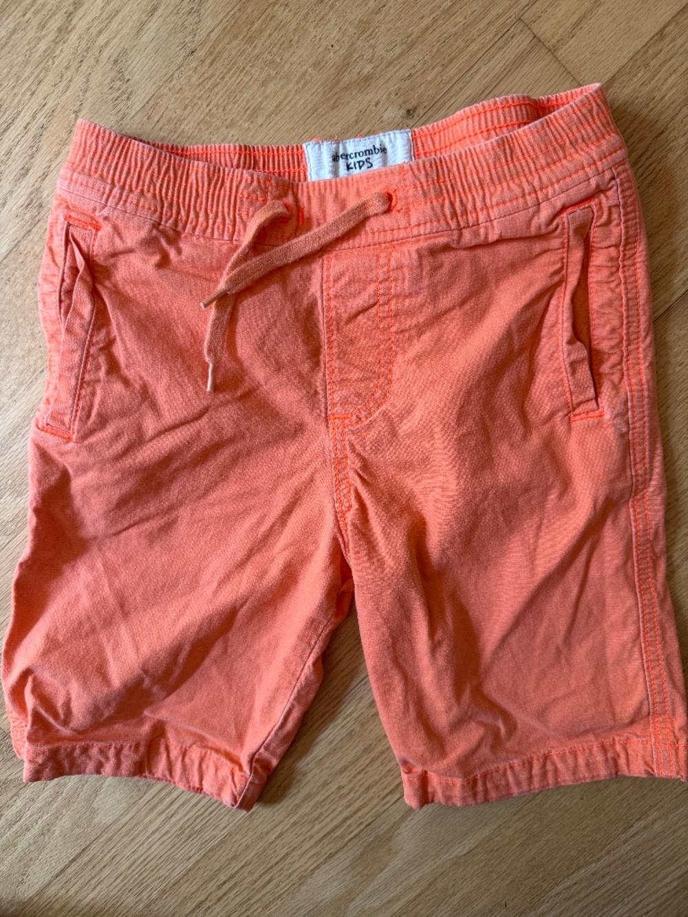 Abercrombie kids size 7/8 boys neon orange/coral shorts